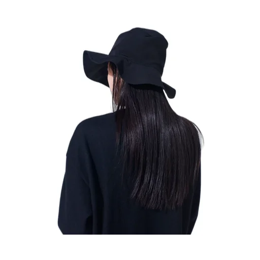 Crepe De Chine Long Brim Hat