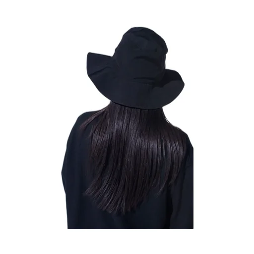Crepe De Chine Long Brim Hat