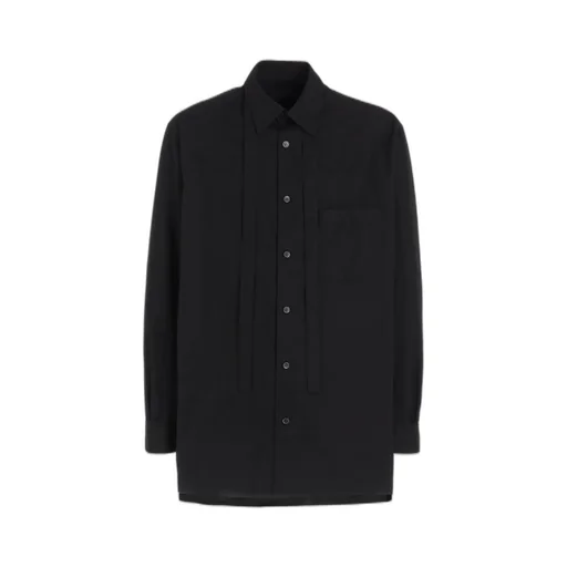 Cotton Broad Ribon Stand Collar Shirt