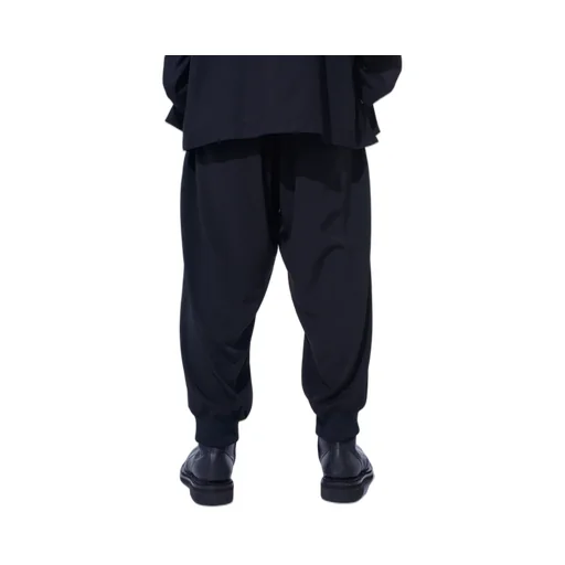 Crepe De Chine Hem Rib 2 Tuck Jogger Pants