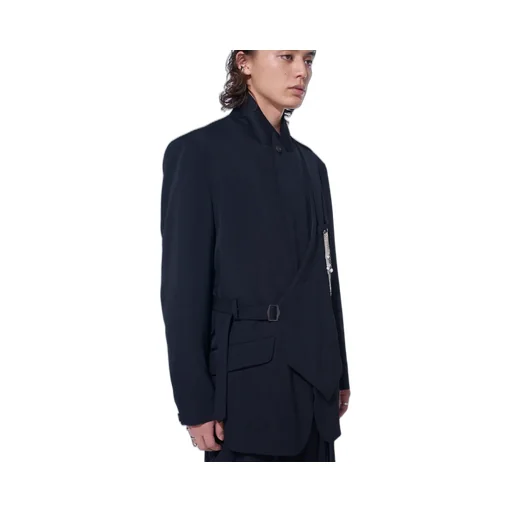 Washer Wool Gabardine Vest Front Jacket