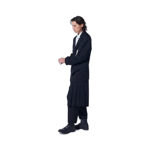 Washer Wool Gabardine Vest Front Jacket