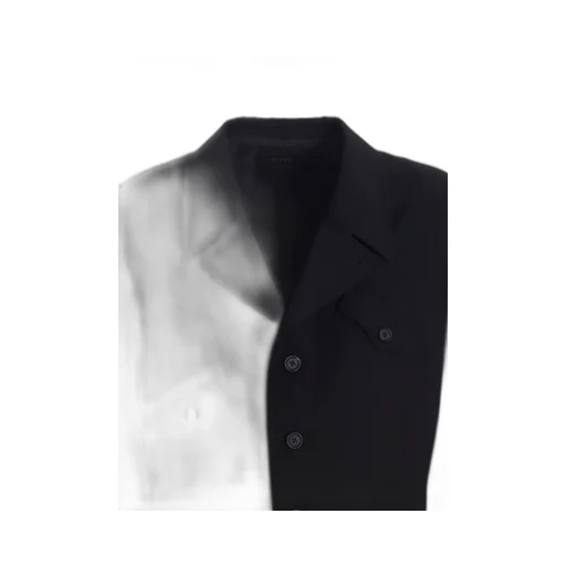 Washer Wool Gabardine Asymmetric Pocket Jacket