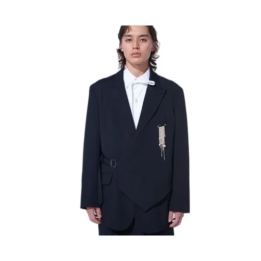 Washer Wool Gabardine Vest Front Jacket