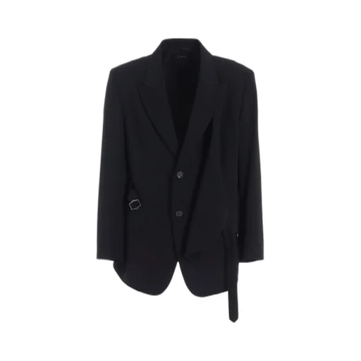 Washer Wool Gabardine Vest Front Jacket