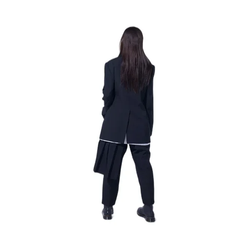 Washer Wool Gabardine Asymmetric Pocket Jacket