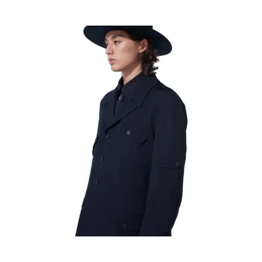 Washer Wool Gabardine Asymmetric Pocket Jacket