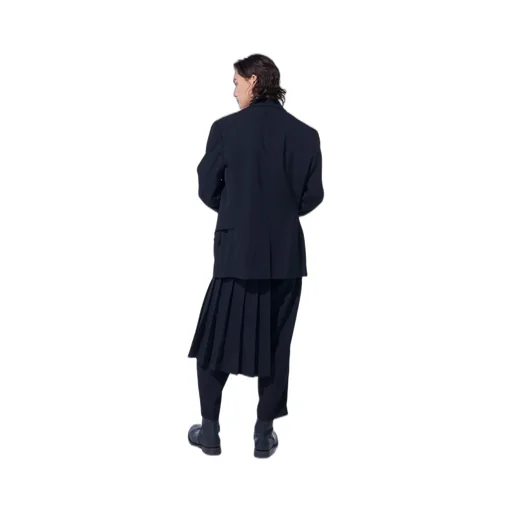 Washer Wool Gabardine Vest Front Jacket