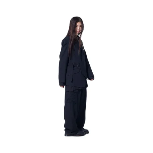 Washer Wool Gabardine Vest Front Jacket