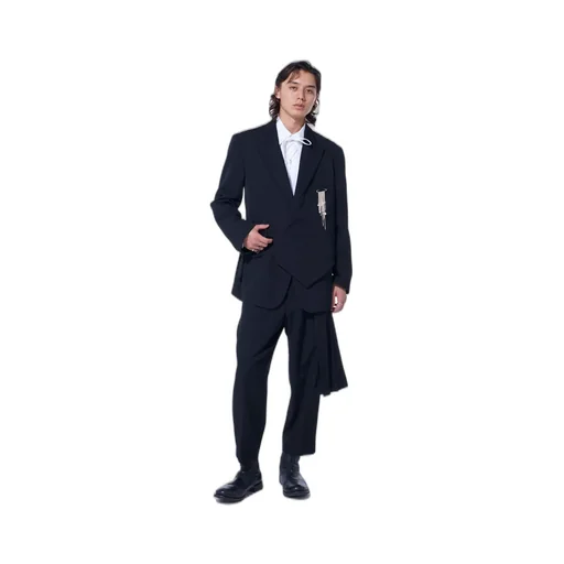 Washer Wool Gabardine Vest Front Jacket