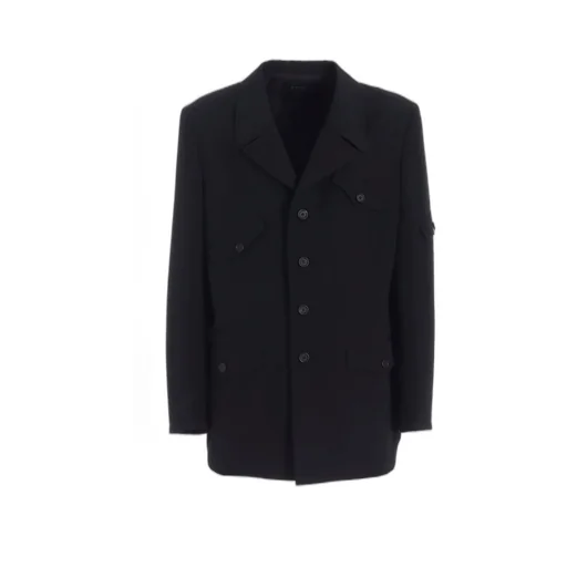 Washer Wool Gabardine Asymmetric Pocket Jacket
