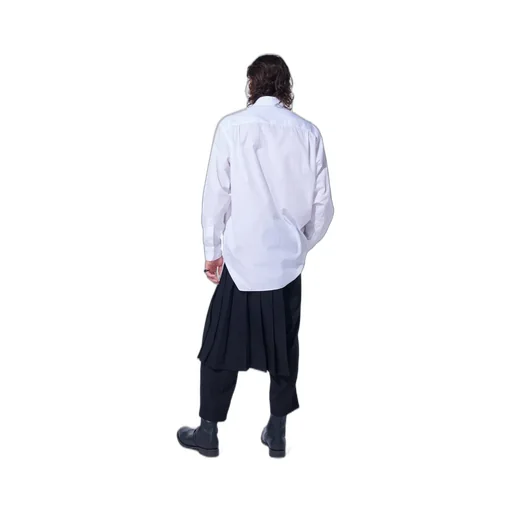 Washer Wool Gabardine Skirted Wrap Pants