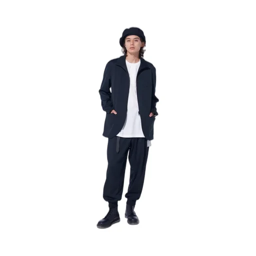 Pe/Smooth Zipper Thread Turtle Neck Jacket