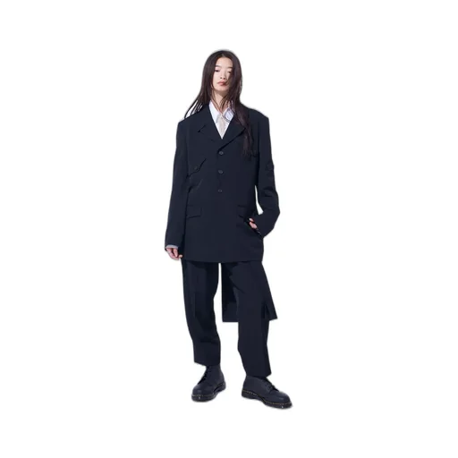 Washer Wool Gabardine Skirted Wrap Pants