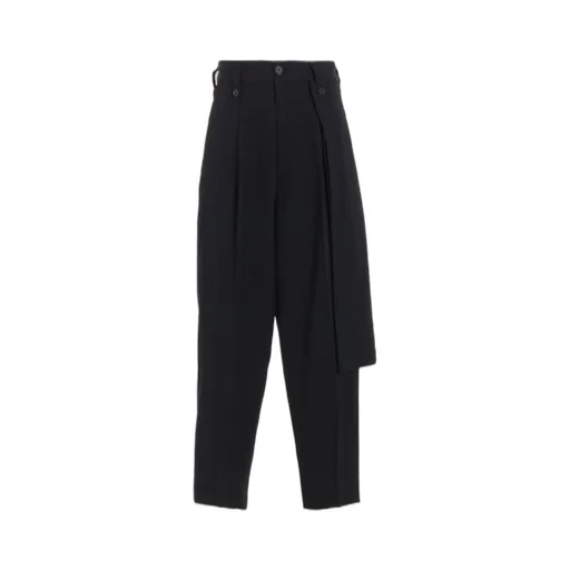 Washer Wool Gabardine Skirted Wrap Pants