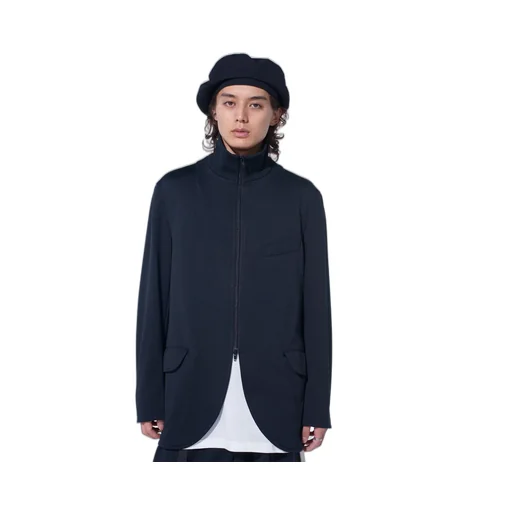 Pe/Smooth Zipper Thread Turtle Neck Jacket