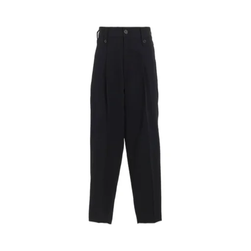 Washer Wool Gabardine Skirted Wrap Pants