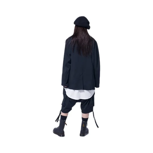 Pe/Smooth Zipper Thread Turtle Neck Jacket