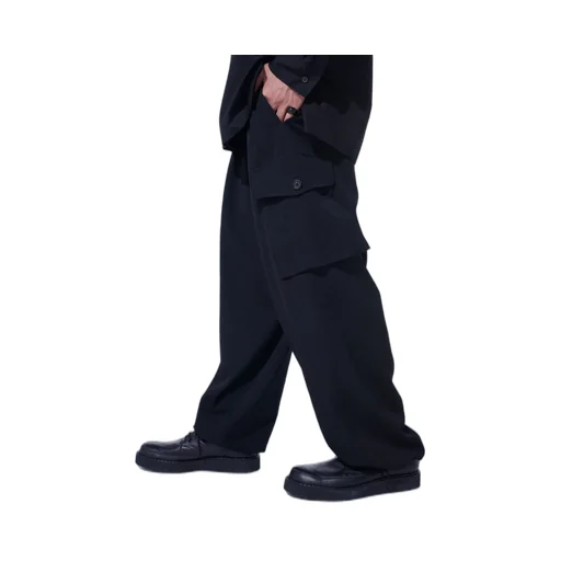 Washer Wool Gabardine 2 Tuck Cargo Pants