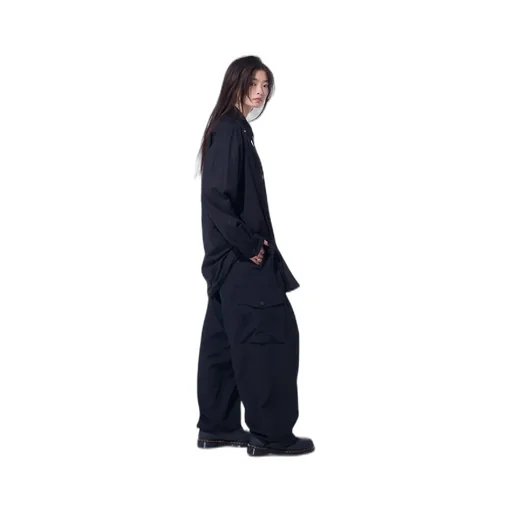 Washer Wool Gabardine 2 Tuck Cargo Pants