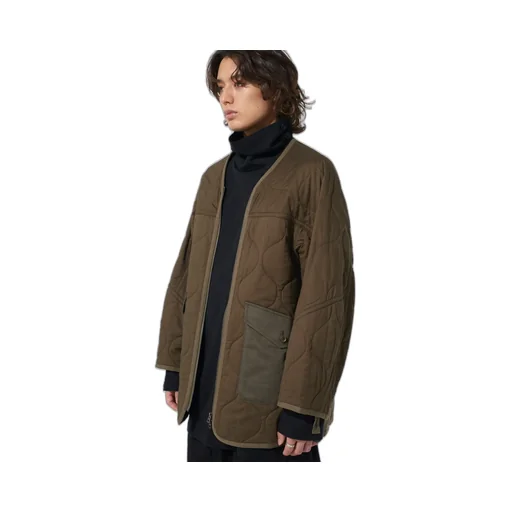 Cotton Twill Hooded Coat With Padded Liner