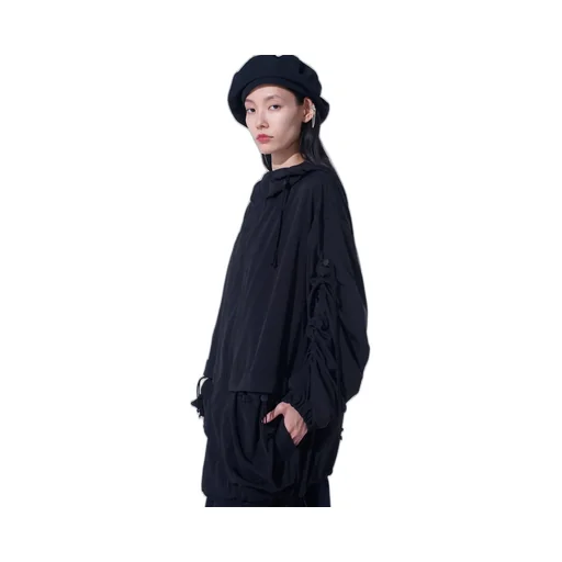 Crepe De Chine Shirring Mountain Parka
