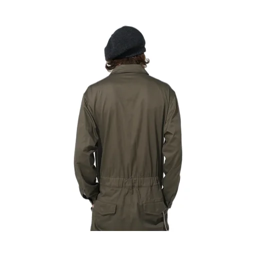Cotton Twill 6-Pocket Zip-Up Jumpsuit