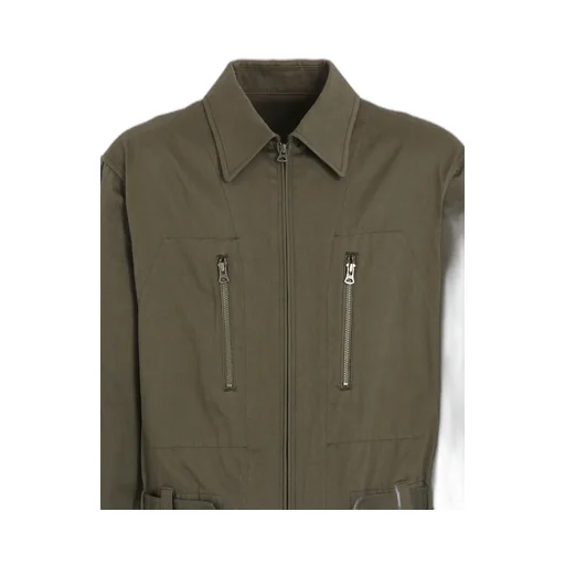 Cotton Twill 6-Pocket Zip-Up Jumpsuit