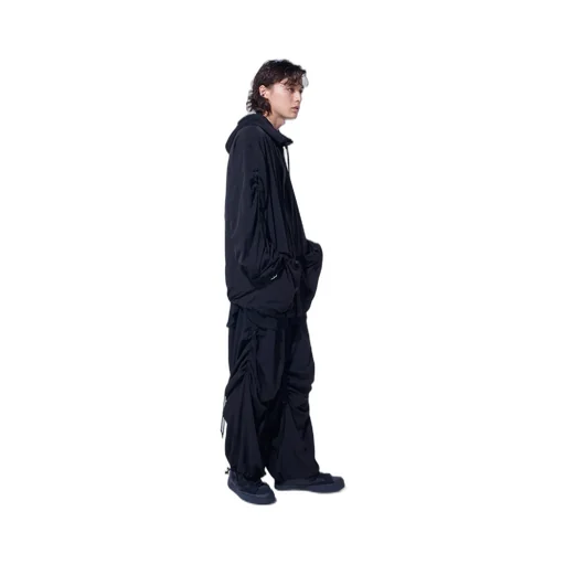 Crepe De Chine Shirring Mountain Parka