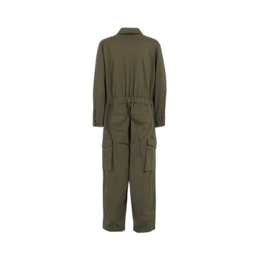 Cotton Twill 6-Pocket Zip-Up Jumpsuit