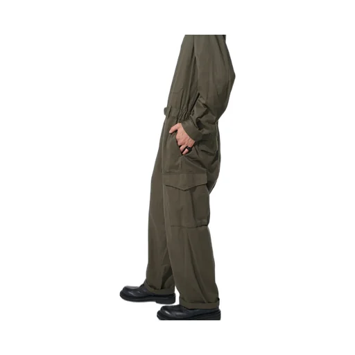 Cotton Twill 6-Pocket Zip-Up Jumpsuit