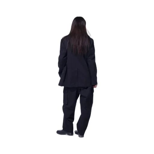 Cotton Twill Peaked Lapel Tailored Jacket