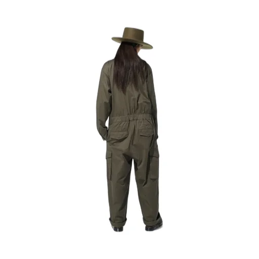 Cotton Twill 6-Pocket Zip-Up Jumpsuit