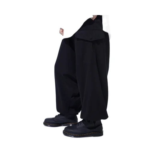 Cotton Twill Wide Sarouel Pants
