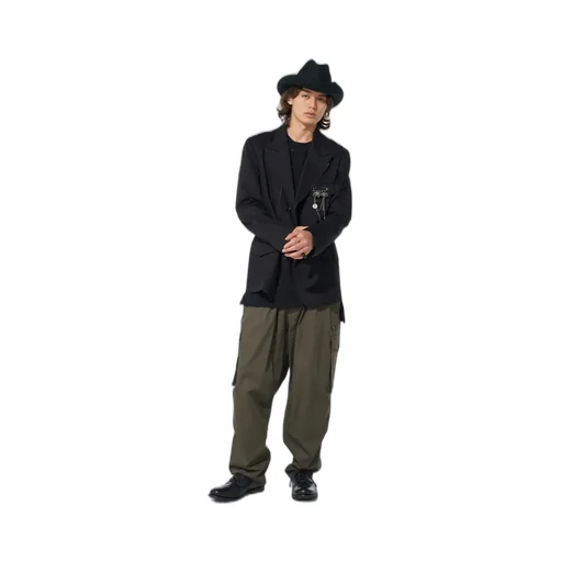 Cotton Twill Knee Tuck Cargo Pants
