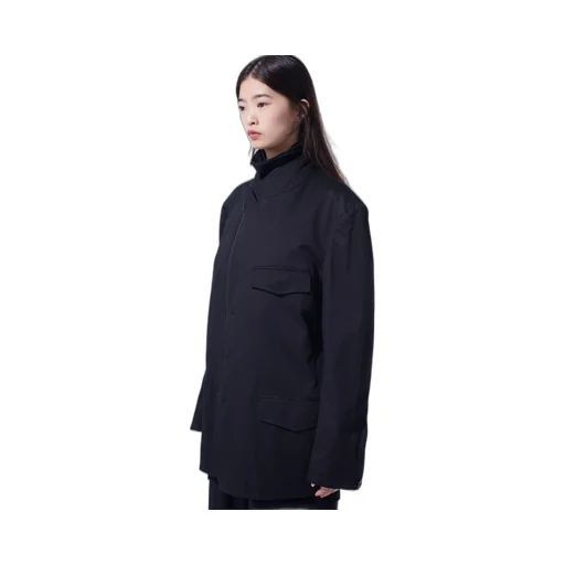 Cotton Twill Peaked Lapel Tailored Jacket