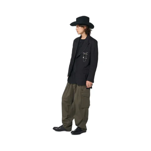 Cotton Twill Knee Tuck Cargo Pants