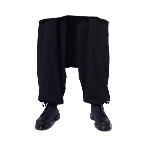 Cotton Twill Wide Sarouel Pants