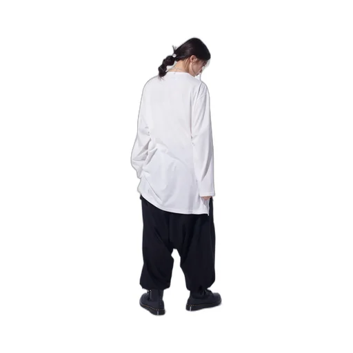 Cotton Twill Wide Sarouel Pants