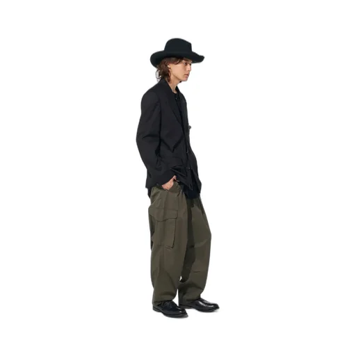 Cotton Twill Knee Tuck Cargo Pants