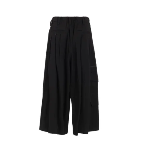 Cotton Twill Cargo Culotte Pants