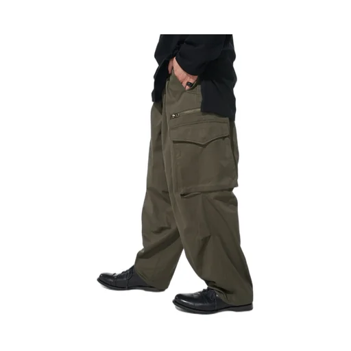 Cotton Twill Knee Tuck Cargo Pants