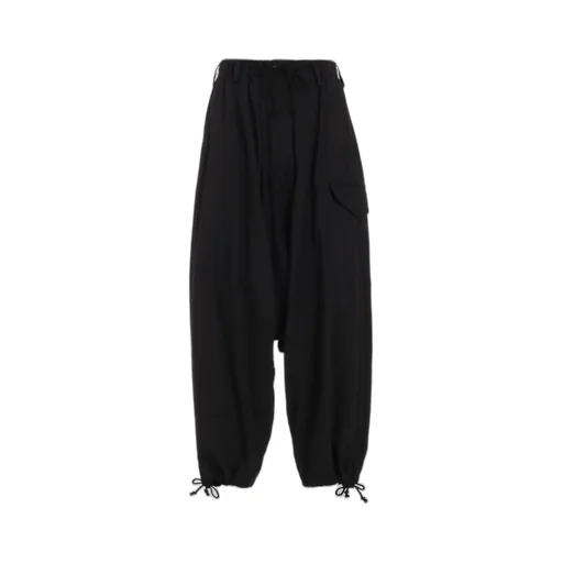 Cotton Twill Wide Sarouel Pants