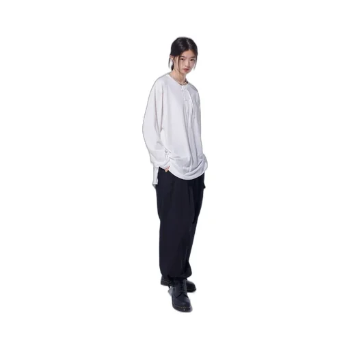 Cotton Twill Wide Sarouel Pants