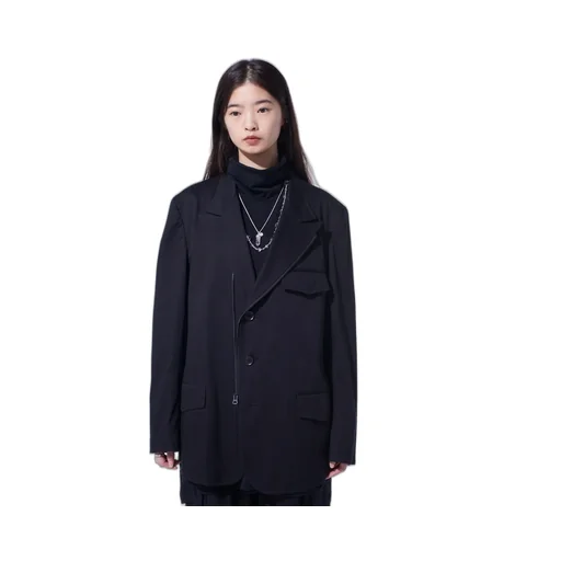 Cotton Twill Peaked Lapel Tailored Jacket