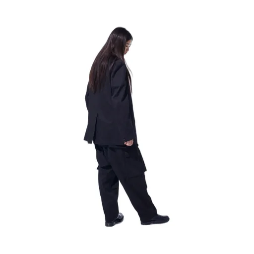 Cotton Twill Peaked Lapel Tailored Jacket