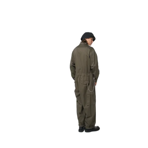 Cotton Twill 6-Pocket Zip-Up Jumpsuit