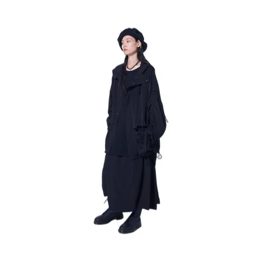 Crepe De Chine Shirring Mountain Parka