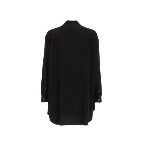 Crepe De Chine Shirring Pockets Shirt