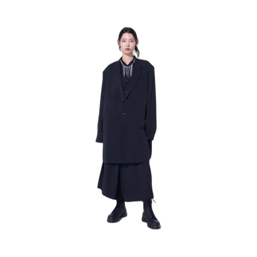 Crepe De Chine Long Tailored Jacket